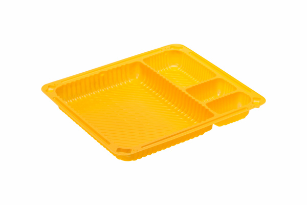 Контейнер РП-210 (4 секции) дно, 180,5х159,5х20,3мм, желтый, ПС 420/кор