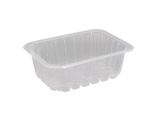 Лоток под запайку с ребрами прозрачный 187х137х63 мм 300/кор