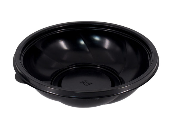 Салатник-тарелка основание, черная, 900 мл 300/кор